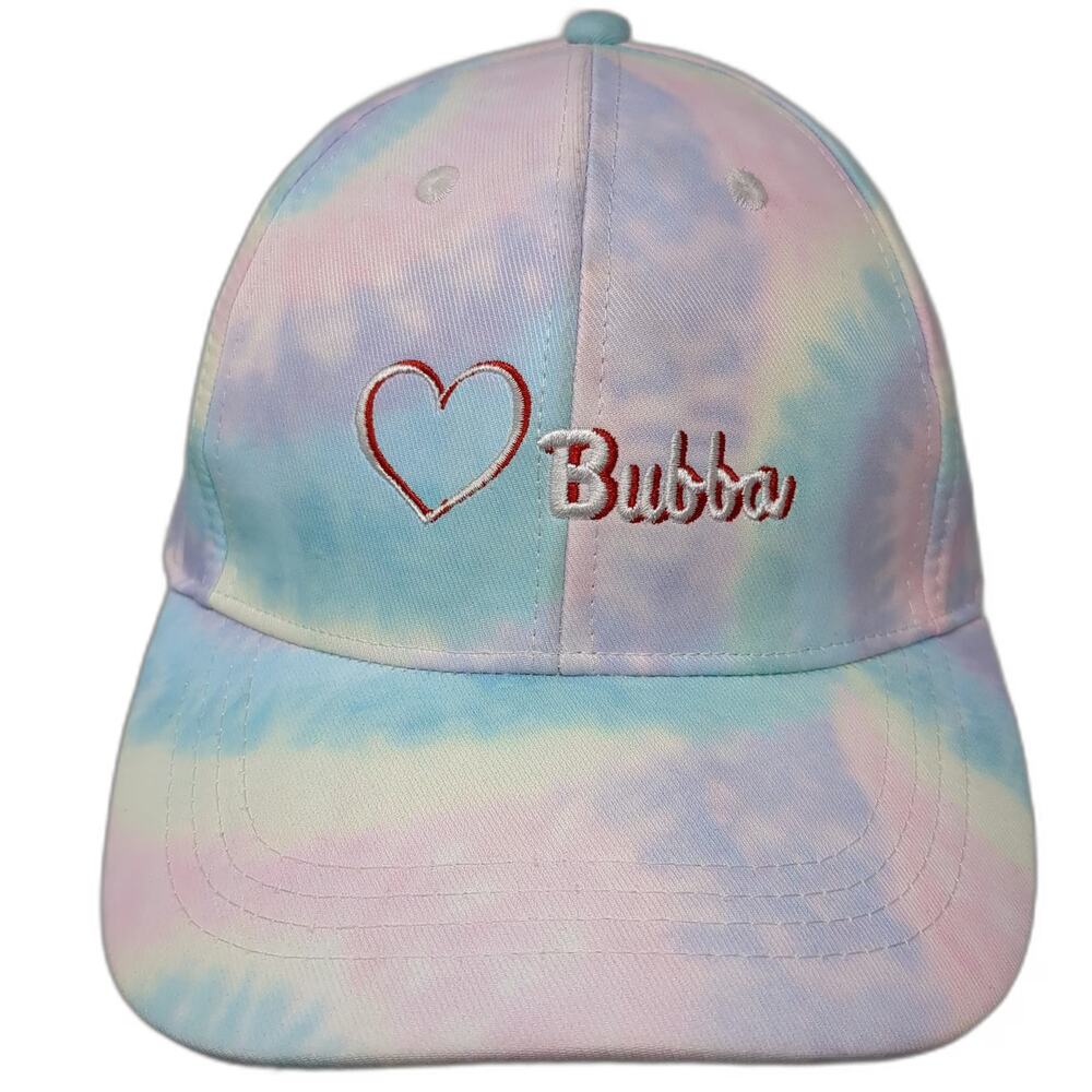 Bubba Gump Baseball Cap Blue Pink One Size Daytona Beach Heart Tie Dye Hat